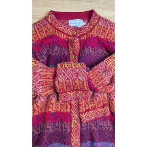 Vintage Alpaca Pete's Hand-loomed Alpaca Wool Cardigan Medium